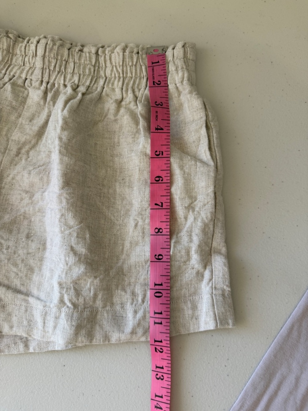 Reformation 100% Linen Elastic High-Waist Shorts size S - Picture 9 of 10